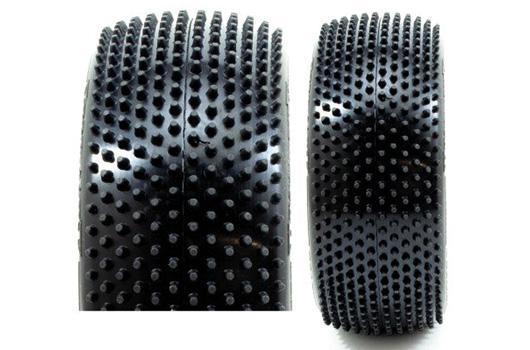 Tires - 1/8 Buggy - mounted - White wheels - 17mm Hex - Grasshopper V4 Buggy tire A2 soft