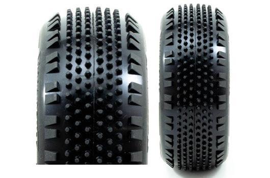Reifen - 1/8 Buggy - montiert - weiße Felgen - STINGER v4 A2 (SOFT) (2 Stück)