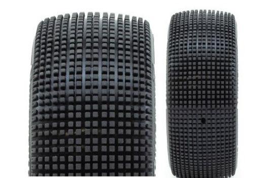 Tires - 1/8 Buggy - mounted - White wheels - 17mm Hex - ADDICTIVE v2 BUGGY S2 (SOFT)