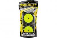 Gomme - 1/8 Buggy - montato - Cerchi gialli - 17mm Hex - H-BLOCK V2 C2 (SOFT) (2 pcs)