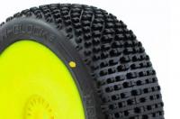 Gomme - 1/8 Buggy - montato - Cerchi gialli - 17mm Hex - H-BLOCK V2 C2 (SOFT) (2 pcs)