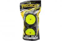 Gomme - 1/8 Buggy - montato - Cerchi gialli - 17mm Hex - HOT DICE V2 C2 (SOFT) (2 pcs)