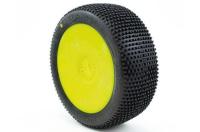 Tires - 1/8 Buggy - Claymore V2 Buggy C2 (Soft) Pre-Mounted Yellow (2pcs.)