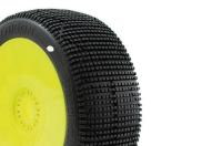 Pneumatici - 1/8 Buggy - Trigon V3 Buggy C1 (Super Soft) Pre-Mounted Yellow (2 pz.)