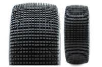 Tires - 1/8 Buggy - Trigon V3 Buggy C2 (Soft) Pre-Mounted Yellow (2pcs.)
