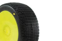 Tires - 1/8 Buggy - Trigon V3 Buggy C2 (Soft) Pre-Mounted Yellow (2pcs.)