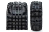 Tires - 1/8 Buggy - mounted - White wheels - 17mm Hex - ADDICTIVE v2 BUGGY S1 (SUPER SOFT)