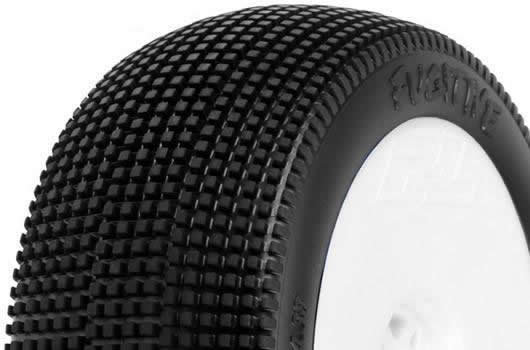 Pro-Line - PRO9052033 - Tires - 1/8 Buggy - mounted - Light Velocity White wheels - 17mm Hex - Fugitive X3 (soft) (2 pcs)