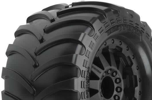 Pro-Line - PRO1012914 - Tires - 1/10 Truck - 2.8" - mounted - F-11 Black Wheels - 12mm Hex - Destroyer 2.8" (2 pcs) - for Traxxas Nitro Rear / Electric Front