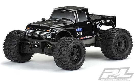 Pro-Line - PRO341218 - Body - 1/10 Crawler - Tough-Color (Black) - 1966 Ford® F-100 - for Stampede®