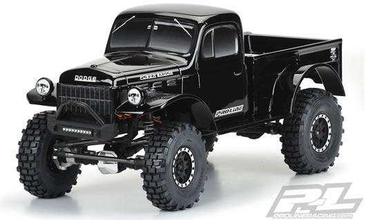 Pro-Line - PRO349918 - Karrosserie - 1/10 Crawler - Tough-Color (Black) - 1946 Dodge Power Wagon - for 12.3" (313mm) Wheelbase Scale Crawlers
