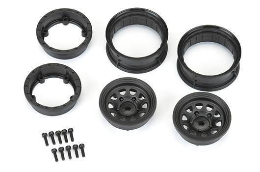 Felgen - 1/10 Crawler - 1.55" - Keystone - Bead-Loc - Schwarz (2 Stk.)
