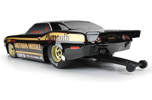 Carrozzeria - 1/10 Short Course - Nera - 1972 Plymouth Barracuda Motown Missile Edition - for Losi 22S, Slash 2wd Drag Car & AE DR10