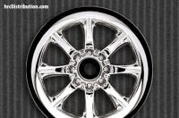 Wheels - 1/10 Truck - Front - 2.2" - Agitator - Chrome - Traxxas Nitro Stampede / Nitro Rustler / Jato (2 pcs)