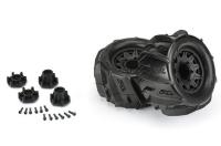 Pneus - 1/10 Truck - 2.8" - montés - Jantes Raid Noir - Removable - Dumont 2.8" (2 pces) - pour Traxxas Stampede 2wd & 4wd