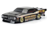 Body - 1/10 Short Course - Black - 1972 Plymouth Barracuda Motown Missile Edition - for Losi 22S, Slash 2wd Drag Car & AE DR10