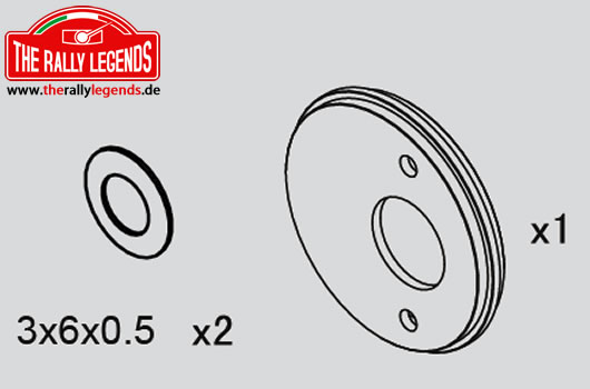 Rally Legends - EZRL2233 - Spare Part - Rally Legends - Aluminium Motor Plate - Grey