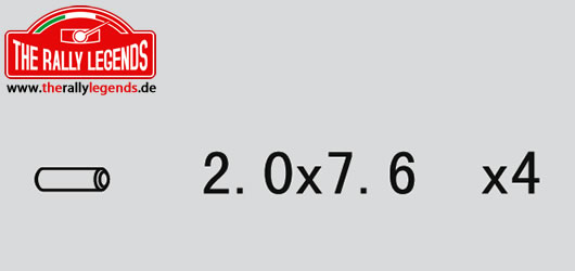 Rally Legends - EZRL2245 - Pièce détachée - Rally Legends - Goupille 2.0X7.6 (4 pcs)