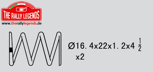 Rally Legends - EZRL2304 - Spare Part - Rally Legends - Suspension Springs (4.5 - 1.2mm) (2 pcs)