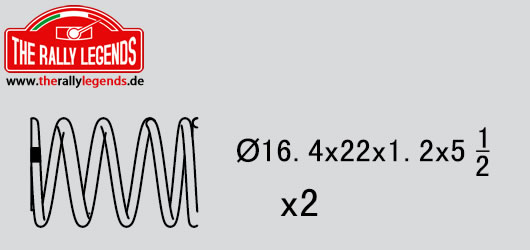 Rally Legends - EZRL2306 - Spare Part - Rally Legends - Suspension Springs (5.5 - 1.2mm) (2 pcs)