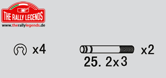 Rally Legends - EZRL2257 - Spare Part - Rally Legends - Short Shock Shafts for Touring Cars (2 pcs)