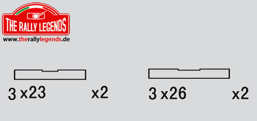 Rally Legends - EZRL2241 - Pièce détachée - Rally Legends - Axes de suspension 3X26/3X23mm (4 pcs)