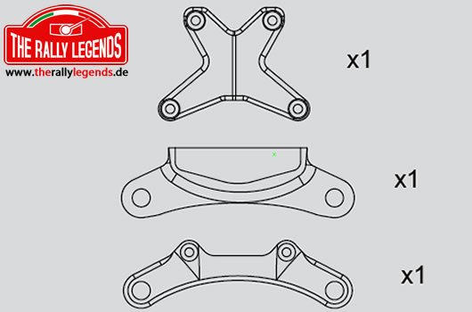 Rally Legends - EZRL2213 - Pièce détachée - Rally Legends - Support de pare-choc avant