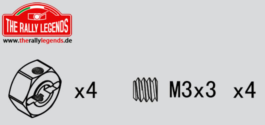 Rally Legends - EZRL2293 - Spare Part - Rally Legends - Aluminium 12mm Hex Adapters (4 pcs)