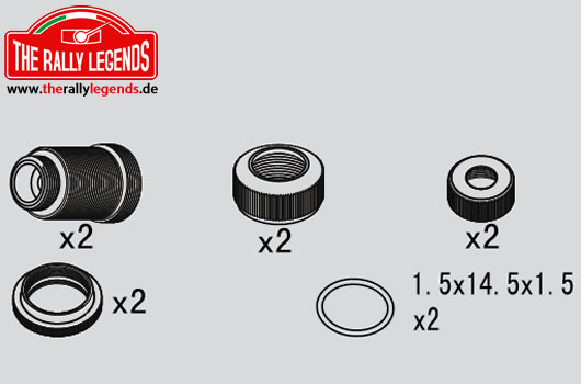 Rally Legends - EZRL2301 - Spare Part - Rally Legends - Shock Body Set (2 pcs)