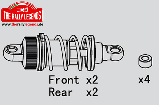 Rally Legends - EZRL2239 - Spare Part - Rally Legends - Long Shocks Set (Plastic) for Rally (4 pcs)