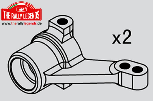 Rally Legends - EZRL2288 - Option Part - Rally Legends - Aluminium Steering Blocks (2 pcs)