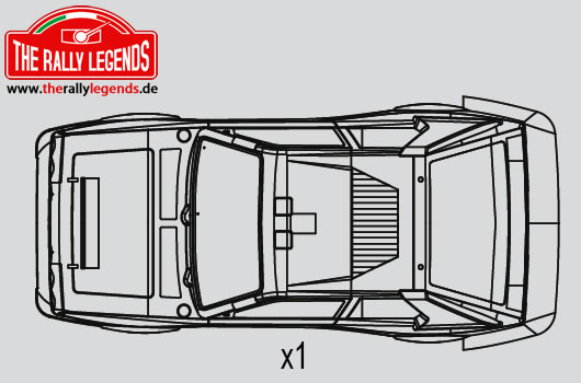 Rally Legends - EZRL2381 - Body - 1/10 Rally - Scale - Clear - Lancia Delta S4 with stickers and accessories