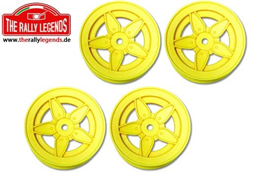 Rally Legends - EZRL2063 - Jantes - 1/10 Rally - Stratos - Jaunes (4 pcs)