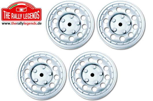 Rally Legends - EZRL2071 - Wheels - 1/10 Rally - Lancia 037 - Magnesium Silver (4 pcs)