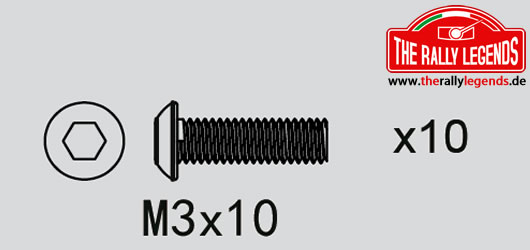 Rally Legends - EZRL2273 - Viti - Testa Tonda - M3 x 10mm (10 pzi)