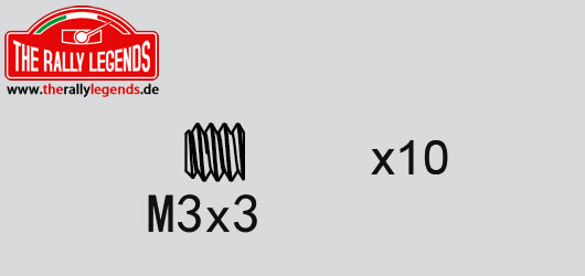 Rally Legends - EZRL2276 - Grub Screws - M3 x 3mm (10 pcs)