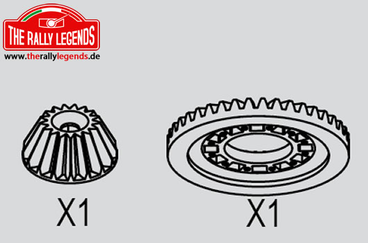 Rally Legends - EZRL2330 - Spare Part - Rally Legends - Pinion and Pulley for One-Way