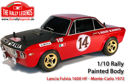 Rally Legends - EZRL2423 - Karosserie - 1/10 Rally - Scale - Fertig lackiert - Lancia Fulvia 1600 HF MonteCarlo 1972