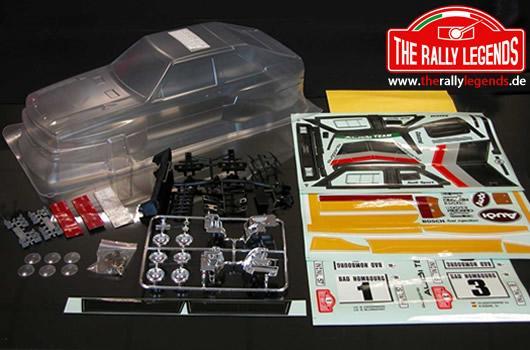 Rally Legends - EZRL2426 - Carrosserie - 1/10 Rally - Scale - Transparente - Audi Quattro avec autocollants et accessoires