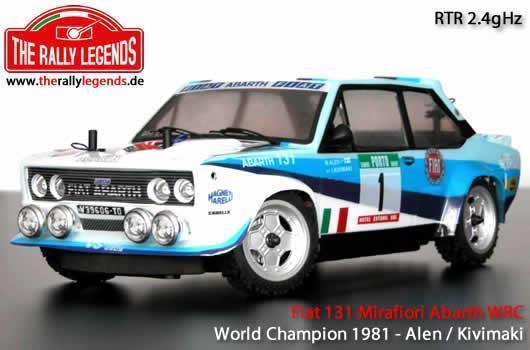 Rally Legends - EZRL035 - Auto - 1/10 Elettrico - 4WD Rally - ARTR  - Fiat 131 Abarth 1978 WRC - Carrozzeria VERNICIATA