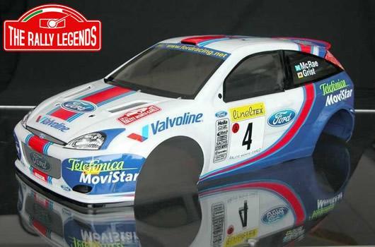 Rally Legends - EZRL2436 - Carrosserie - 1/10 Rally - Scale - Peinte - Ford Focus WRC