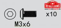 Screws - Button Head - M3 x 6mm (10 pcs)