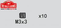 Grub Screws - M3 x 3mm (10 pcs)