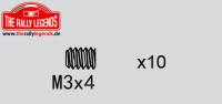 Grub Screws - M3 x 4mm (10 pcs)
