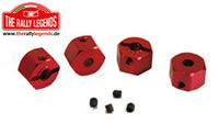 Spare Part - Rally Legends - Red Hex Adapters - Wider (4 pcs)