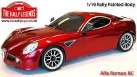 Carrozzeria - 1/10 Touring - Scale - Dipinta - Alfa Romeo 8C con adesivi ed accessori