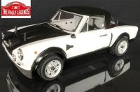 Auto - 1/10 Electrique - 4WD Rally - RTR -  124 Abarth Rally White-Black RTR