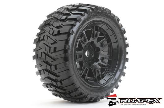 Roapex - RXR7004-K - Pneumatici - 1/5 Truck - montati - con cintura - ruota nera - montati - esagono da 24 mm - Morph (compatibile con Kraton 8S) (2 pezzi)