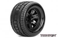 Tires - 1/10 Monster Truck - mounted - 1/2 offset - Black wheels - 12mm Hex - Trigger (2 pcs)