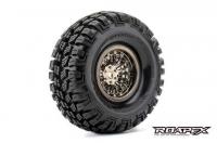 Tires - 1/10 Crawler - mounted - 1.9" - Chrome Black wheels - 12mm Hex - Booster (2 pcs)